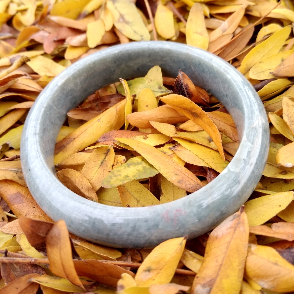Blue Jade Bangle Bracelet